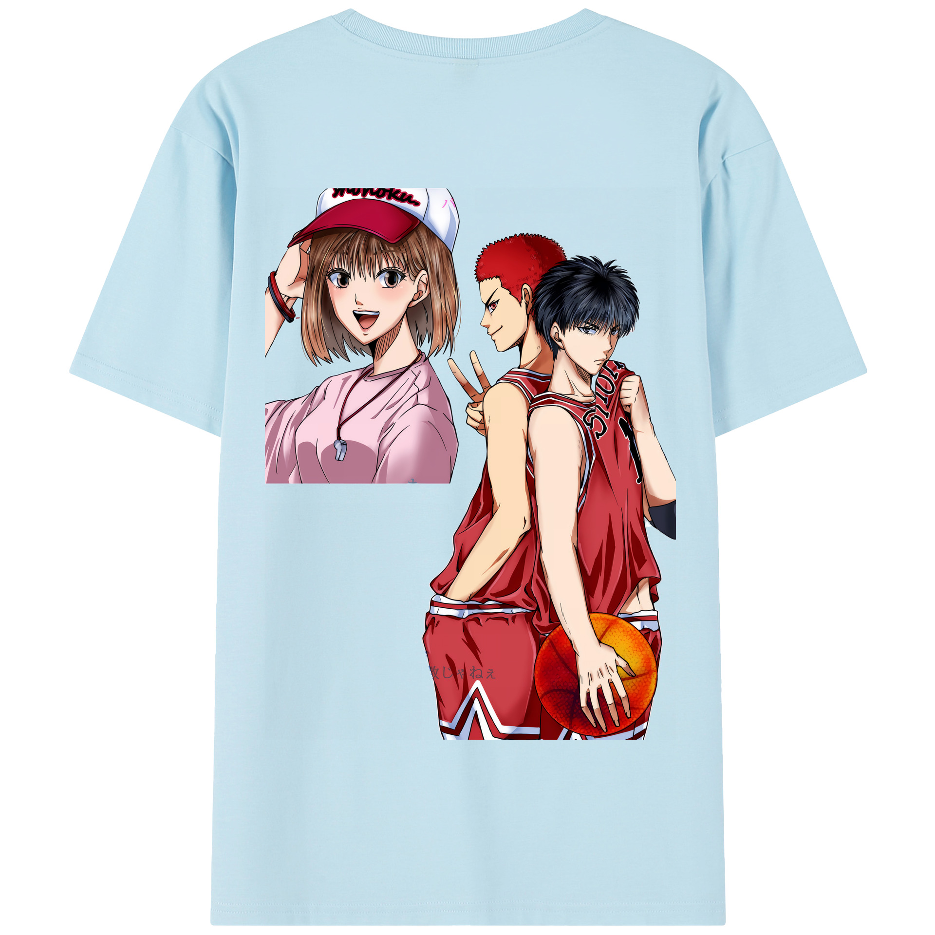 SLAM DUNK／スラムダンク 綿100％半袖Tシャツ（背面プリント）